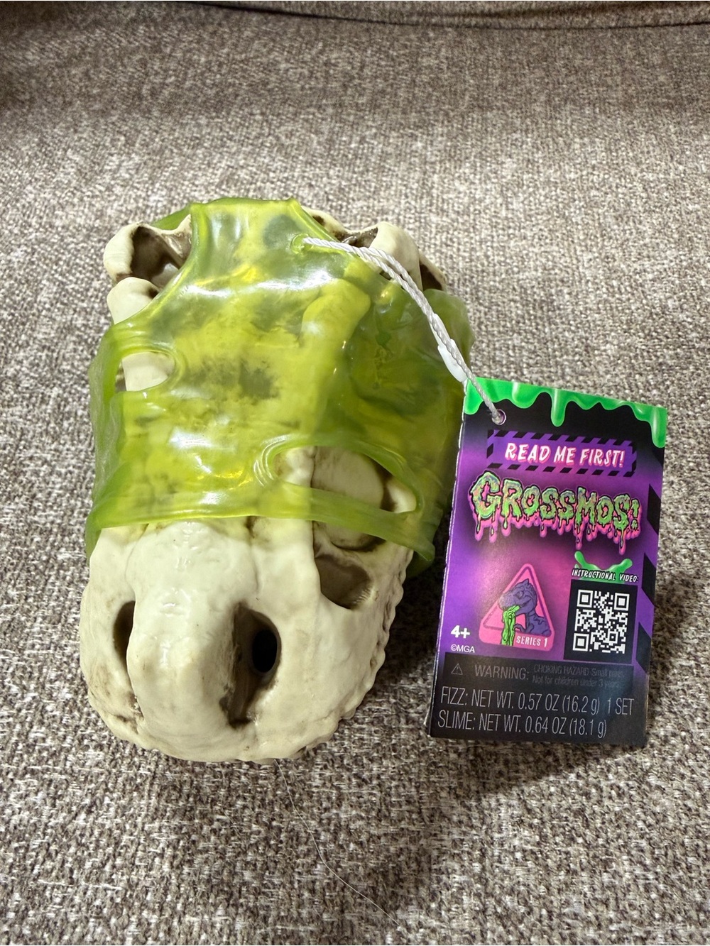 Green Slime Skull Play Accessory - GROSSMOS Brand